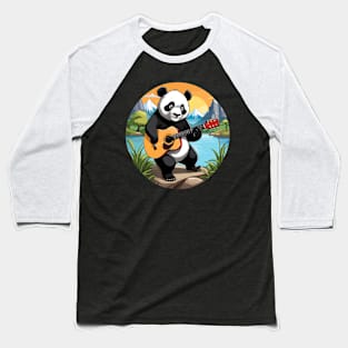 Landscape Panda Nature Guitar Baseball T-Shirt